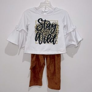 STAY WILD girls matching two piece